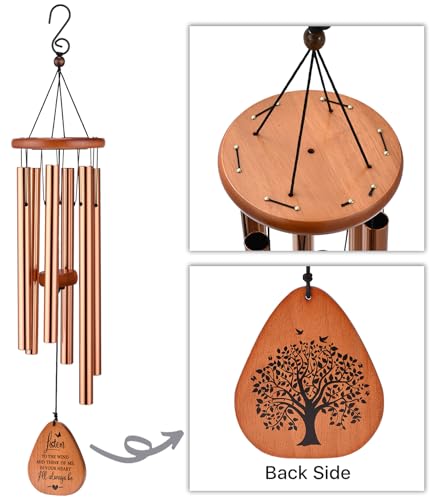 Image of AMBOBE Memorial Wind Chimes Gifts, Sympathy Wind Chimes, Sympathy Gifts for Loss of Loved One, Bereavement Gift Baskets, Home Decor Outdoor Garden, Soothing Melodic Tones for Grieving Hearts