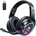 Produktbild Krysenix PG4 RGB Wireless Gaming Headset für PS4,PS5,PC- 2.4GHz 7.1 Surround Sound, Bluetooth Gaming Kopfhörer mit abnehmbarem Mikrofon, 48-Stunden-Akku für Laptop Switch Mac (Schwarz)