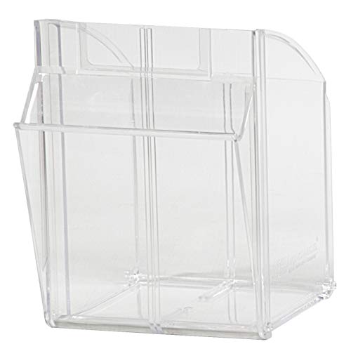 Akro-Mils 06704 Tiltview Horizontal Plastic Organizer Storage System Cabinet With 4 Tilt Out Bins, (23-5/8-Inch Wide X 8-3/16-Inch High X 6-3/4-Inch Deep), Stone #TOP6