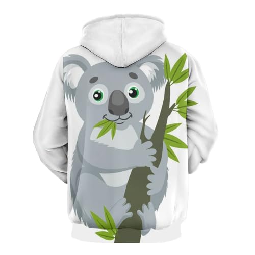 Sweatshirt à capuche koala UMENG anti-courants d'air, pull unisexe manche longue taille S