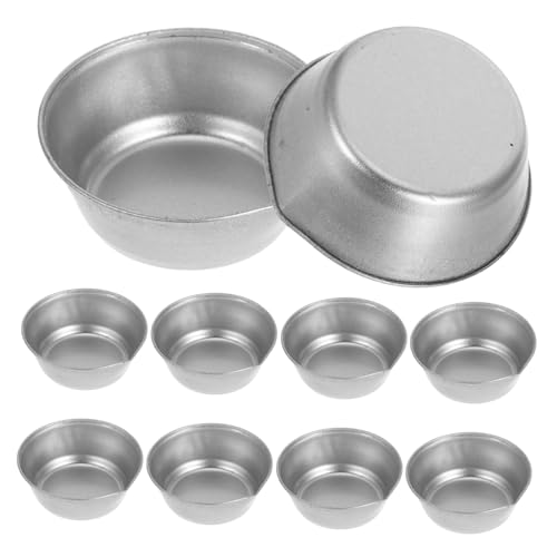 VILLCASE 10pcs Watercolor Palette Tray Watercolor Paint Cups Empty Watercolor Palette Paint Holder Tray Paint Tray Modeling Painting Palette Dish Paint Mixing Palette Iron Silver