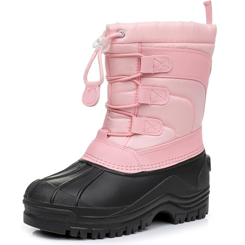 Felabo Kids Boys Girls Snow Boots Water-Resistant Winter Boots with Warm Lining & Anti-Slip Sole (Little Kid/Big Kid)