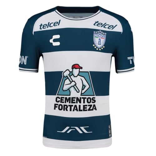 Charly Men's Soccer Liga MX 24/25 Home & Away Jerseys - Atlas, Leon, Santos, Pachuca (US, Alpha, Large, Regular, Regular, Pachuca - Home)