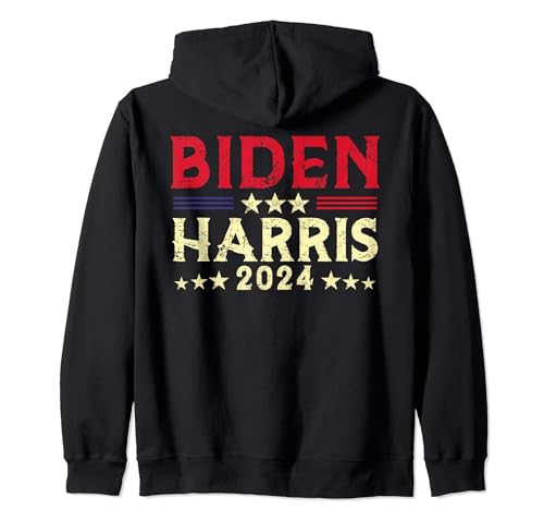 Re-Elect Biden 2024 Joe Biden Kamala Harris 24 for Democrats Zip Hoodie