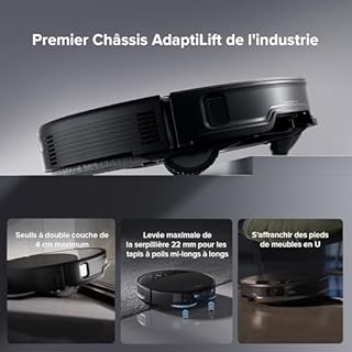 roborock Saros 10R Robot Aspirateur, Brosse et Serpillère Relevables et Extensibles, Triple Système Anti-Enchevêtrement, Station Multifonctionnelle 4.0, Évitement Avancé des Obstacles, 7,98cm Mince