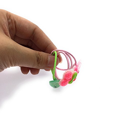 50 Pcs (25 Pairs) Cartoon Elastic Hair Ties Little Girls' Small Ropes Toddlers' Ponytail Holder #TOP4