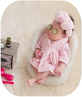 Newborn Monthly Baby Photo Props Bathrobes with Towel Sets for Boys Girls Photography
