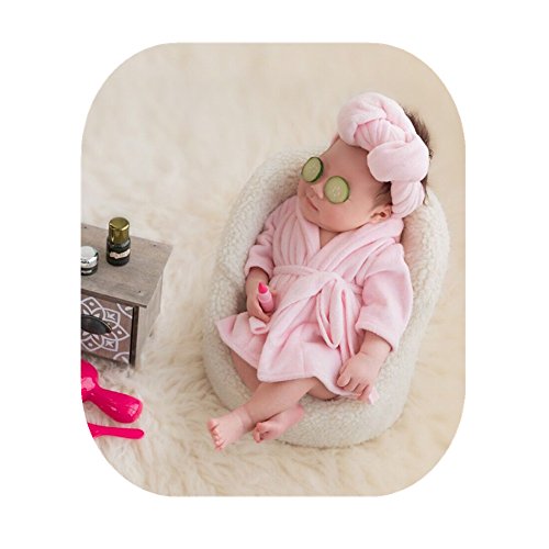 Newborn Monthly Baby Photo Props Bathrobes with Towel Sets for Boys Girls Photography