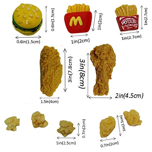 Unique Shoe Charm Cool 3D Food Shoes Decoration Resin Fried Chicken Popcorn Hamburger Chips Ice Cream Diy Accessories For Croc Unisex Party Gifts #TOP6