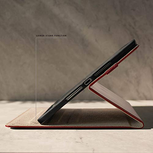 Torro Case Compatible With Ipad 9Th, 8Th & 7Th Generation (10.2”) – Genuine Leather Ipad 10.2 Case With Stand And Wake/Sleep Function (Red) #TOP4