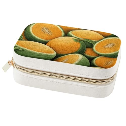 Boîte à bijoux portable Cantaloupe pour bagues et boucles d'oreilles