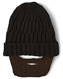The Children's Place,Fake Beard Beanie Hat for Kids,Black,S/M(4-7YR)