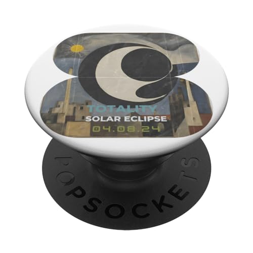 ¡Amantes de la astronomía! Eclipse solar total 2024 Totalidad 04.08.24 PopSockets PopGrip Intercambiable