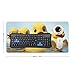 Cute Yellow Rubber Ducky Desk Mat Non-Slip Laptop Writing Pad Large Keyboard Mousepad with Rubber Base 23.6