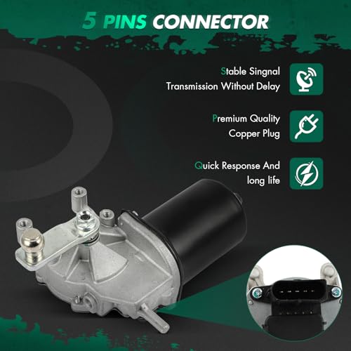 Image of SCITOO Front Windshield Wiper Motor Replacement for Ford for Fiesta V (JH , JD ) 2001-2008,for Ford for Fiesta V Van 2003-2010 Wiper Motor 1740714;2S6T17B571AC;2S6T17B571AD 5 Pins