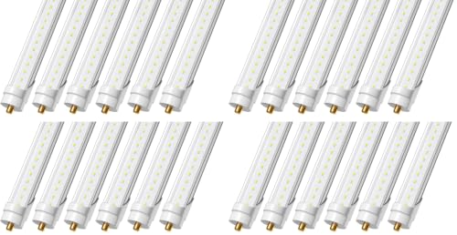 Image of ONLYLUX 8 Foot Led Lights, 5850LM,Ballast Bypass,6000k Clear Cover(24 Pack)