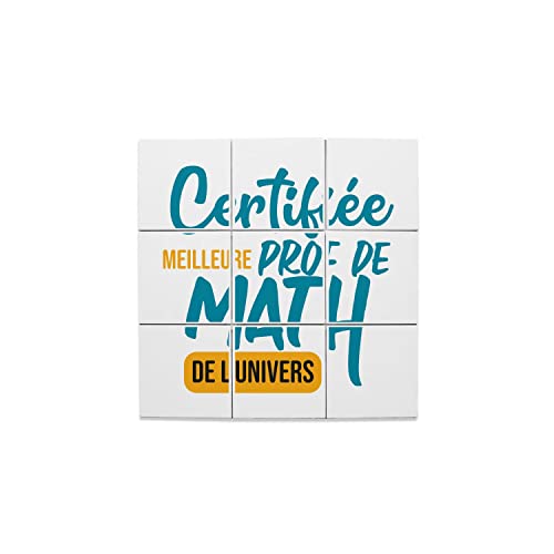 Professeur de Mathématiques Cadeau Idéal avec ce Lot 9 Carreaux Céramique