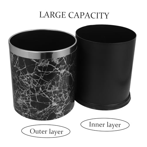 Caneca de basura rectangular 10L color negro miniatura 4