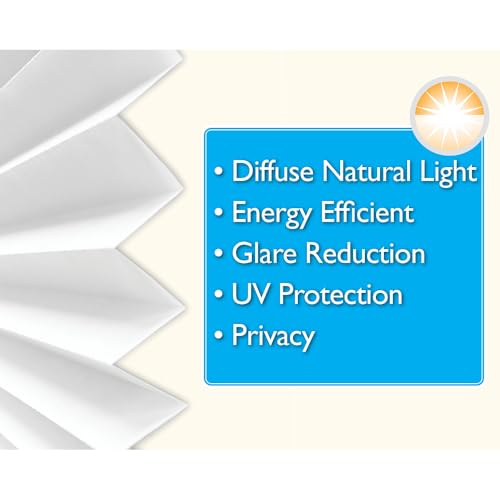 Redi Shade No Tools Easy Lift Trim-at-Home Cordless Pleated Light Filtering Fabric Shade White, 36" W x 64" L, (Fits Windows 31"-36") by Redi Shade - Used condition - Image 6