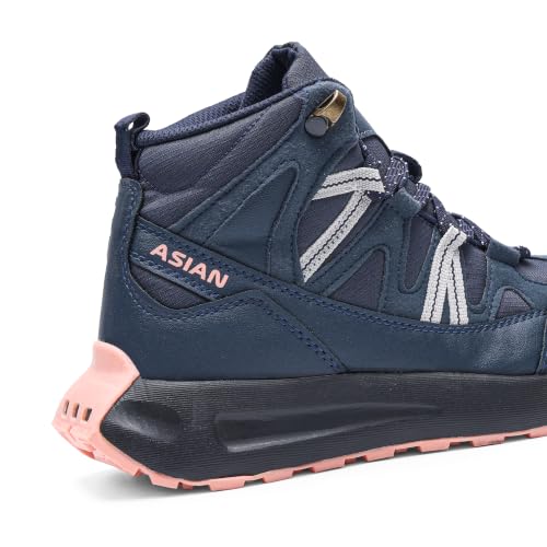 Image of ASIAN Everest W-21 Women's Trekking & Hiking Shoes | Durable Outdoor Footwear with Anti-Slip Outsole, Soft Cushion Comfort & Water-Resistant Upper | Ideal for Travel, Biking & Trails