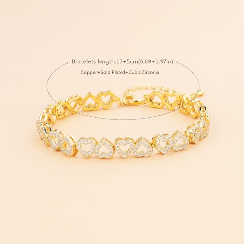 Classic Fashion Tennis Bracelet for Women, White Gold Plated Marquise Teardrop Cubic Zirconia Bridal Wedding Bracelet for Party Prom2