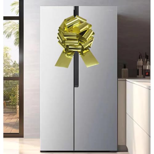 Image of 1Pcs 14 Inch Giant Large Pull Bow Big Bow,Great Gift Bows for appliances,Bikes,Table Decorations and Party Events (Gold)