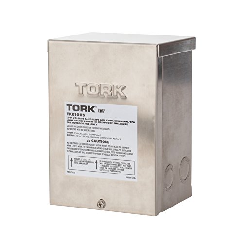 NSi TORK TPX100S Low-Voltage 300-Watt Safety Transformer, For Indoor/Outdoor Pool/Spa, Landscape and Submersible Lighting Products, LED Compatible, Stainless Steel