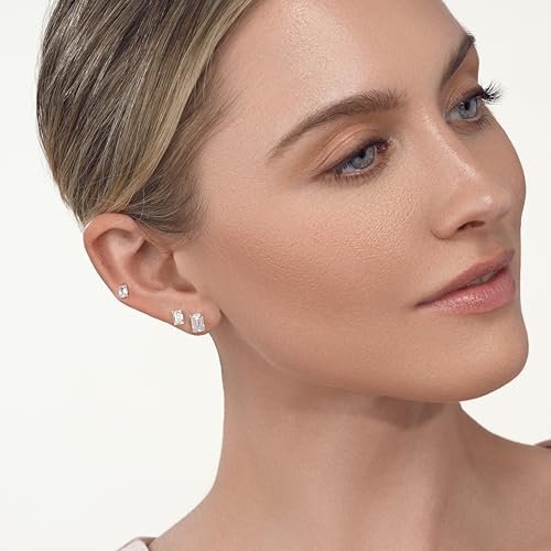 IGI Certified 1/2 to 4 Carat Emerald Cut Lab Grown Diamond Fancy Shape Stud Earrings for Women in 14k Gold (G-H Color, VS1-VS2 Clarity, 0.50 to 4.00 cttw) Push Back Studs by Carbon Atelier3