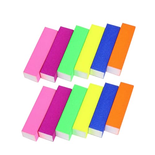 TOGEVAL 12 Piezas Limas De Uñas Bloques De Esponja Para Manicura Herramientas Para Limar Uñas Para Salón