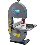 Fervi – Sega a Nastro per Legno da Banco, Tavola Orientabile, Capacità di Taglio fino a 80 mm Circolari e 190 x 80 mm Rettangolari, Motore 350W, per Lavori di Precisione su Legno, Plastica e Alluminio