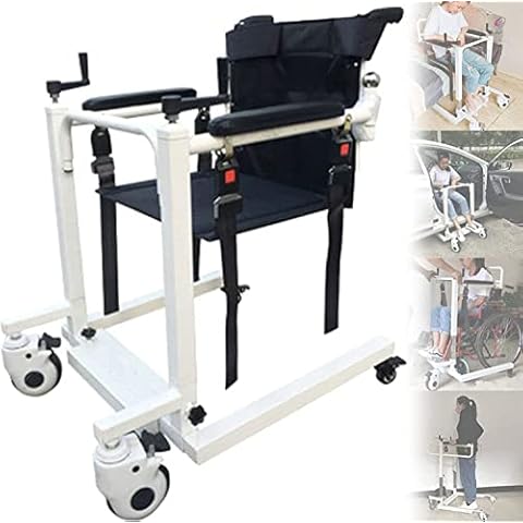 JIADUOFU Steel Transport Wheelchair, Self-service Patient Lift, Multifunctional Elderly Handicapped, Patient Transfer Lift, for Home, Hospital, Care Center Cover