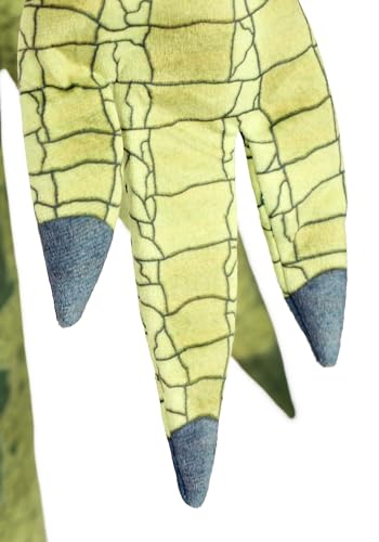 Disfraz Dilophosaurus para niños - Traje dinosaurio verde miniatura 4