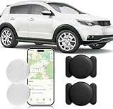 ZITTZ Tracker Device for Vehicles,GPS Car Tracker,No Monthly Fee Car Locator Tracker Work with Apple Find My(iOS Only),Mini Hidden Car Tracker with Magnetic Case (Black,2PCS)