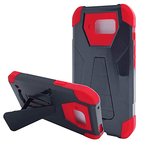 Samsung Galaxy S6 Active Case, NEMÂ® Hybrid Armor Case Protective Dual Layer and Advanced Shock Absorption Protection with Kick Stand for Samsung Galaxy S6 Active Samsung SM-G890-Red