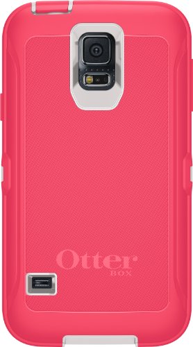 Otterbox Defender Series Samsung Galaxy S5 Case - Retail Packaging - Neon Rose (Whisper White/B #TOP2