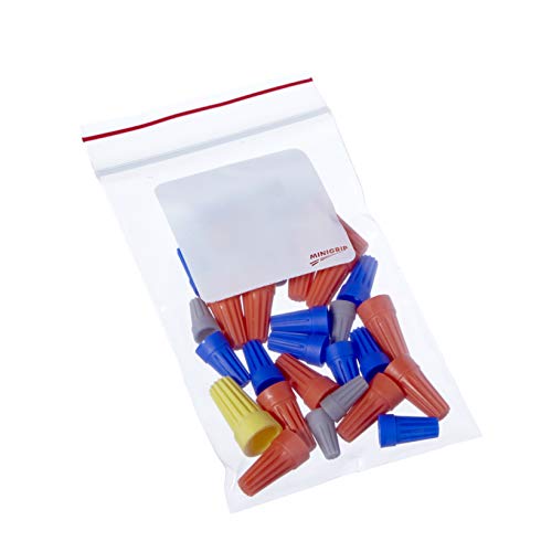 Minigrip Red Line Mgrl2W0305 Polyethylene (Ldpe/Lldpe Blend) Clear Reclosable Bag, 5" Length, 3" Width (Pack Of 1000) #TOP4