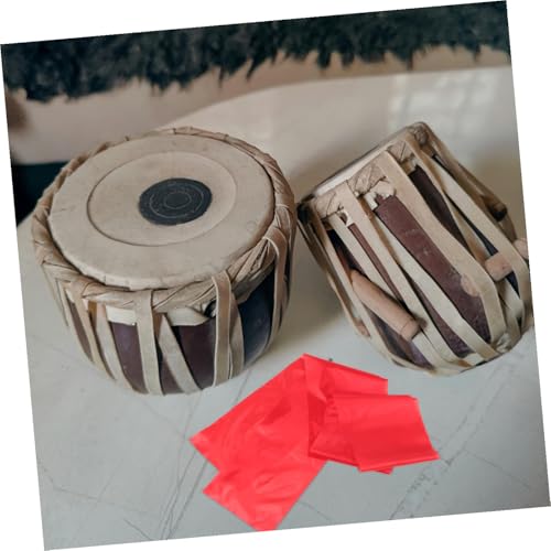 2 piezas de baquetas elegantes de seda roja para tambor, cintas de danza, palos para gimnasia rítmica y percusión aérea para niños y niñas miniatura 6