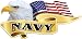 ProSticker 918 (One) 3" X 6" American Pride Series "Navy" Bald Eagle Decal Sticker