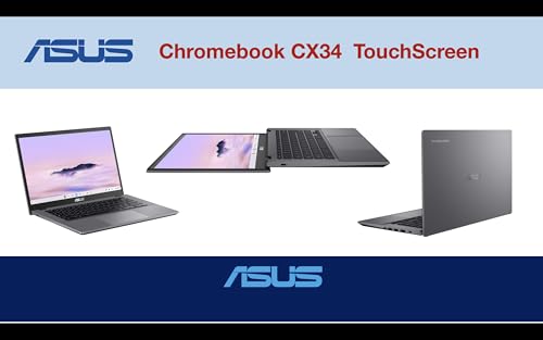 Image of ASUS Chromebook Plus CX34 14.0 inch Touchscreen FHD Display (Intel i3-1215U, Intel UHD, 8GB LPDDR5, 128GB SSD, Backlit KB, WiFi 6, Webcam, Bluetooth 5.4, Chrome OS) (Renewed)