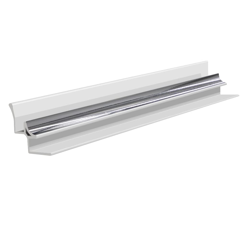 NRG 10mm Bathroom Wall Panel Trims Internal Corner Profile for Large PVC Wall Panels 2.6m Long Silver