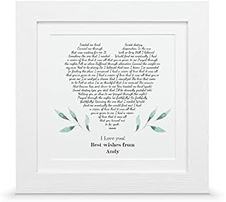 Personalised Song Lyrics Gift | Heart Lyrics Print | ANY SONG