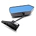 iJDMTOY Pair Universal F1 Style Side Mirrors w/Blue Glass Compatible With Acura Honda Mazda Subaru Toyota Nissan Scion, etc (Brackets Included w/Twill Weave Carbon Fiber Look Finish)