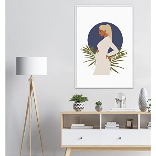 Art mural féminin de la fertilité cadre blanc 70x100cm pour salon