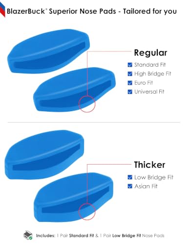 Image of BLAZERBUCK Replacement Nose Pieces for Oakley Frogskins Range /Frogskins Range XL /Top Knot /Side Swept /HSTN /Spindrift /Wildrye