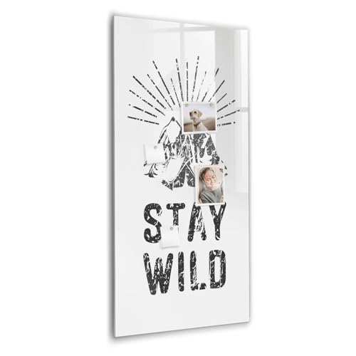 Tableau en verre trempe 60x120 effacable avec aimants neodyme puissants pour cuisine
