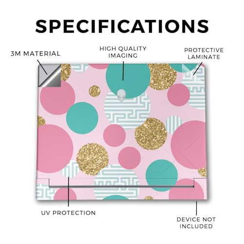Image of Tablet Skin Compatible with Alienware X16 R2 (2024) - Golden Bubbles - Premium 3M Vinyl Protective Wrap Decal Cover - Easy to Apply | Crafted in The USA by MightySkins
