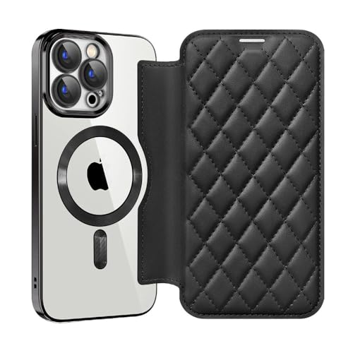 Protection de chargement sans fil avec l'étui en cuir noir iPhone 15