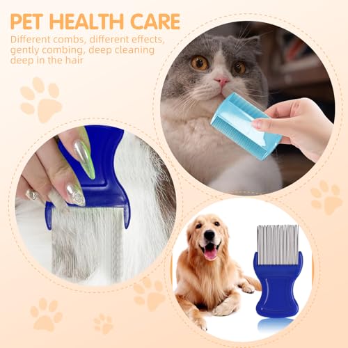SKYPIA 2 Pack Peines Para Mascotas Doble Cara miniatura 4