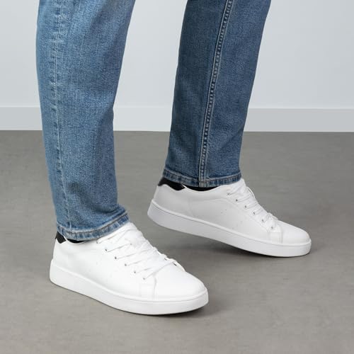 Bruno Marc Bruno Marc Men's Casual Dress Sneaker Business Casual Shoes for Men Comfortable Lightweight Lace Up Fashion Sneakers Tennis Shoes WaveFlex CoreLux,Size 11,White/Black,BMUMFN2519