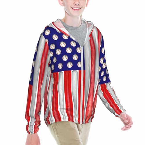 Kids Active Zipper Sun Protection Jacket Boys Girls Hooded Cooling Shirt